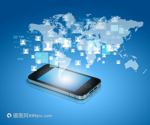 現(xiàn)代通信技術(shù)手機高科技背景的現(xiàn)代通信技術(shù)插圖